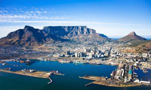 Aerial view of Cape Town, South Africa.