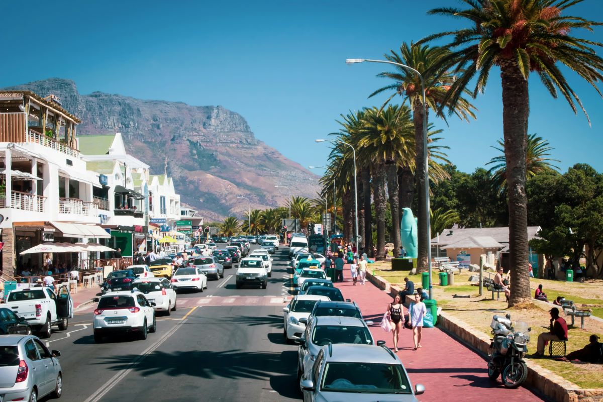 The main stretch of Camps Bay in Cape Town, South Africa