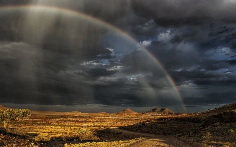 A recent rain storm in Namibia
